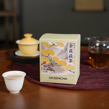 小师姐评茶安化黑茶金花茯茶盒装100克| 白沙溪| 华人生活馆HuarenStore