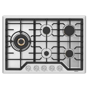 【有赠品】ROBAM老板 大火力五眼燃气灶G513 30英寸|双燃料（NG/LPG） 5炉布局极简设计 纯铜炉头 聚环猛火