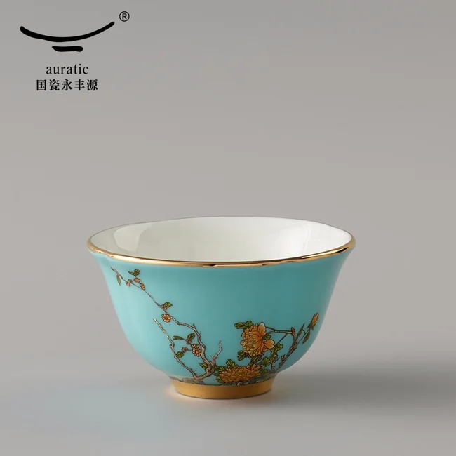 茶具套装推荐·Auratic 国瓷永丰源夫人瓷·西湖蓝陶瓷茶具套装6头