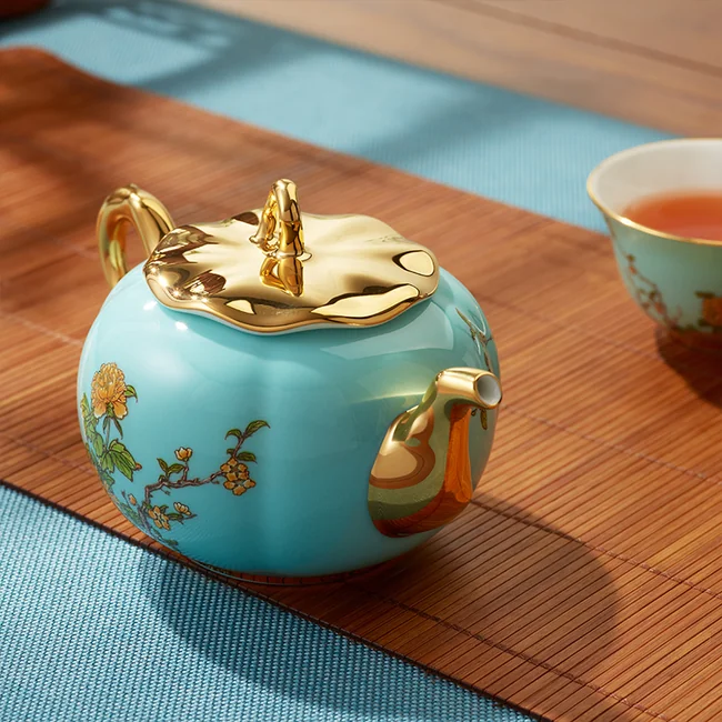Auratic 国瓷永丰源西湖蓝15头茶具| 永丰源| 华人生活馆HuarenStore