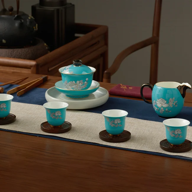 Chinese Tea Set recommendation ·Auratic, Ink Peony, 8pcs Chinese Tea Set recommendation ·Auratic, Ink Peony, 8pcs