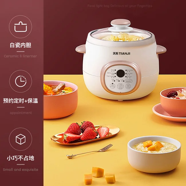 TONZE Tianji Electric Stew Pot, Ceramic Soup Porridge Cooker, Slow