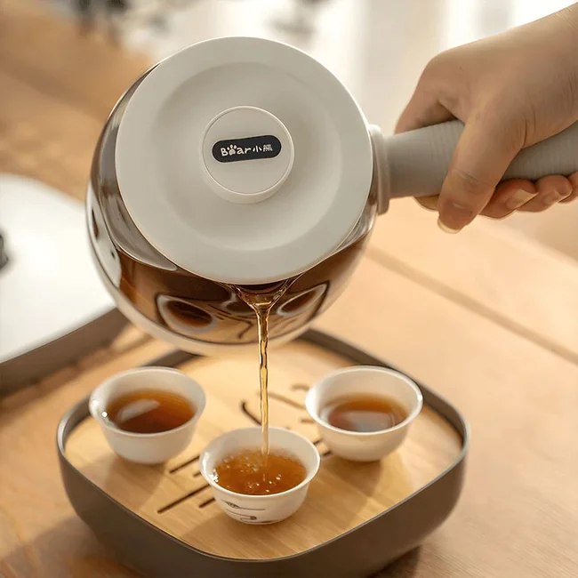 BEAR小熊品茶小套装茶具电茶壶煮茶器杯子*3 茶盘0.5L ZCQ-A05S2