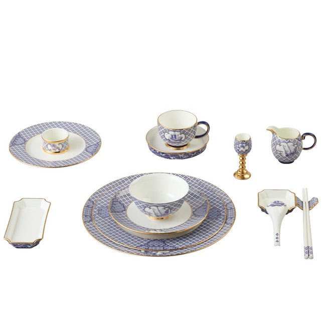 中国直邮，时效5-7天】Auratic 国瓷永丰源先生瓷·四海升平15头家宴摆台餐具