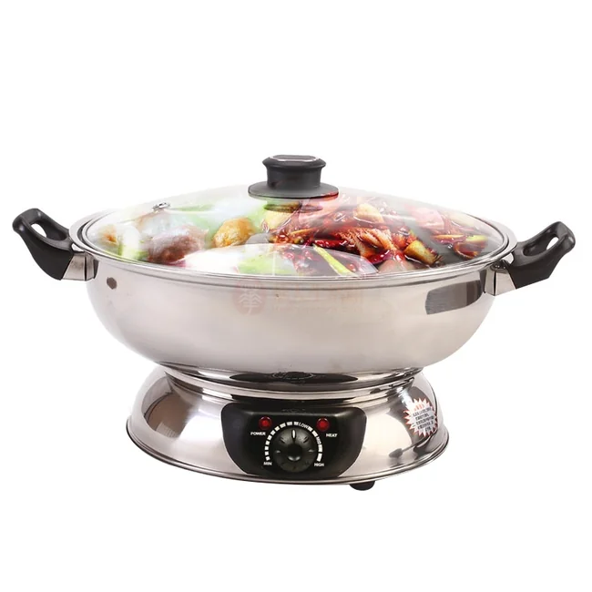 Sonya Electric Shabu Shabu Hot Pot - 5L Stainless Steel Mongolian Hot Pot With Divider, 1500W