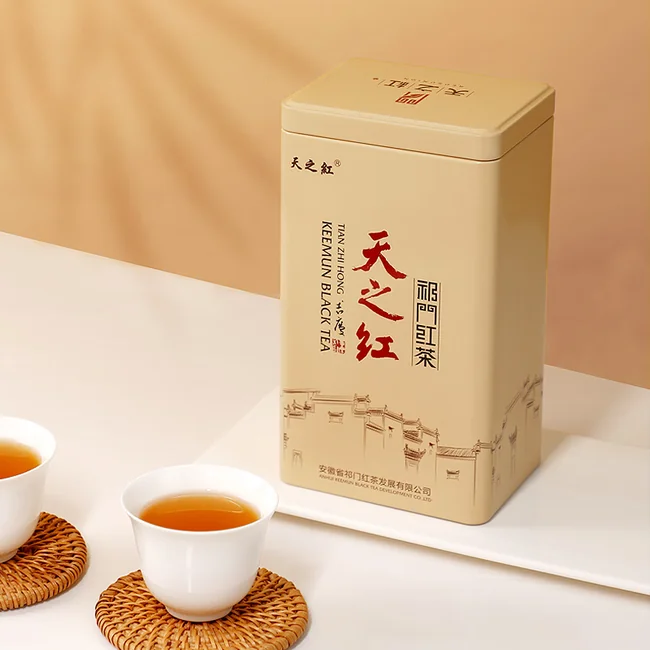 中国直邮，时效5-12天】天之红红茶祁红香螺安徽黄山祁门红茶特级180g罐