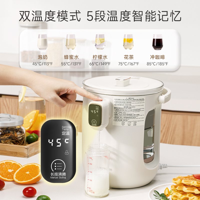 Joydeem恒温电热水瓶 家用保温烧水壶JD-DSP203  泡奶烧水壶 3L 华氏度/摄氏度双模式可选