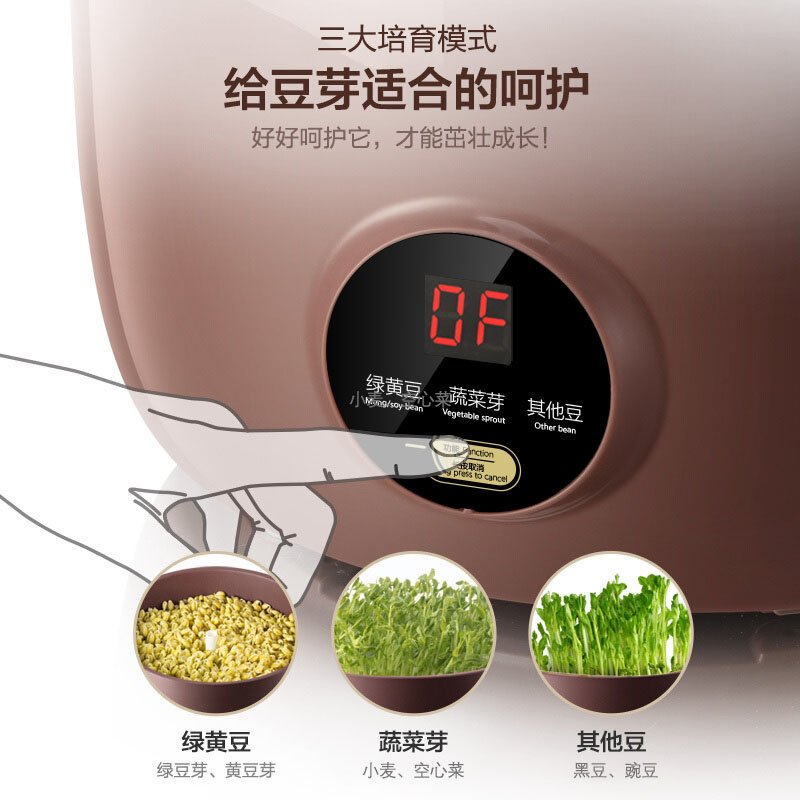 Bear小熊 家用全自动豆芽机 DYJ-B01C1 紫砂陶瓷罐 断电记忆