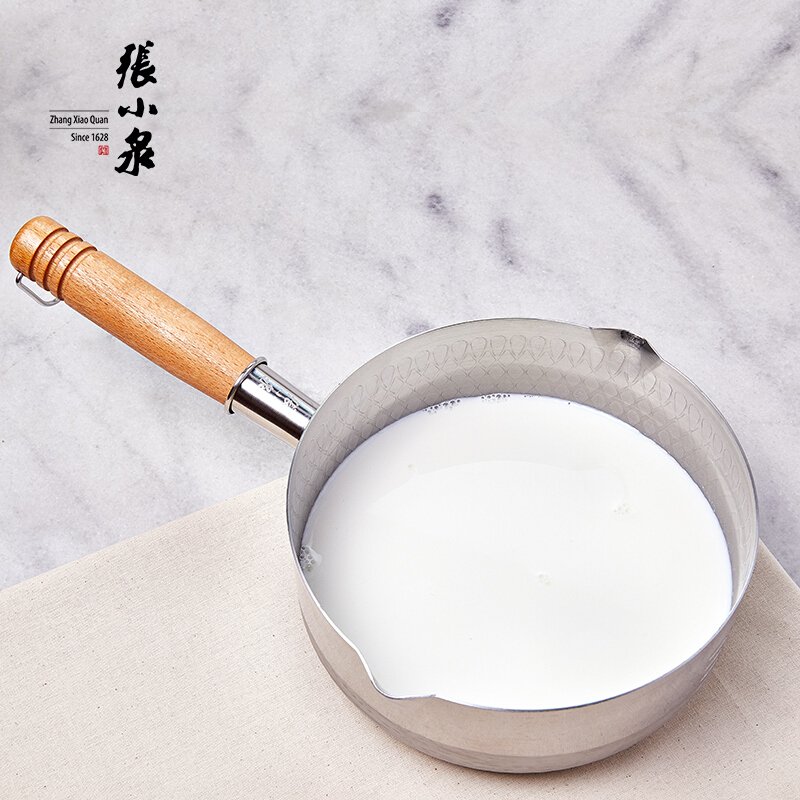 【包邮】张小泉 锦雪系列不锈钢汤锅奶锅雪平锅 轻盈小巧 电磁炉通用 18cm