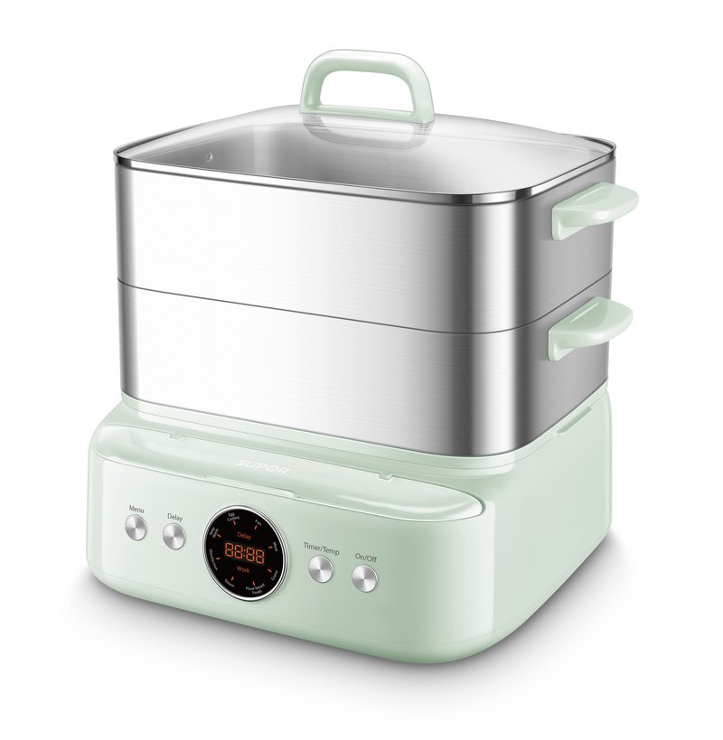 SUPOR苏泊尔 速沸精控电蒸锅 SM30D21US 不锈钢电蒸锅 智能预约定时16L