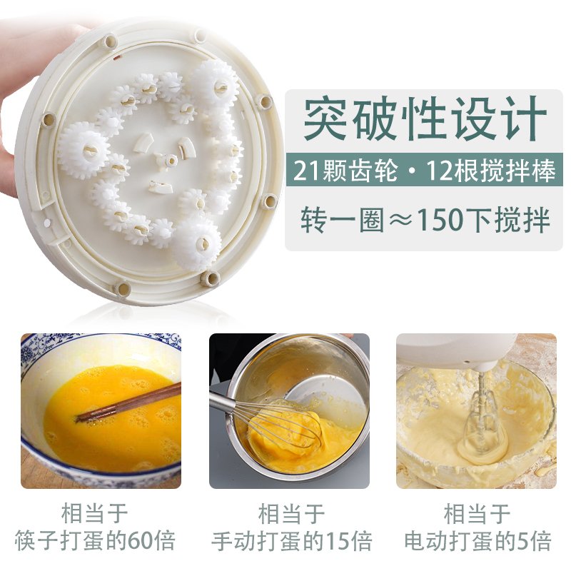 【中国直邮，时效8-20天】美之扣家用迷你手持打蛋机 奶油打发器搅拌和面烘焙工具