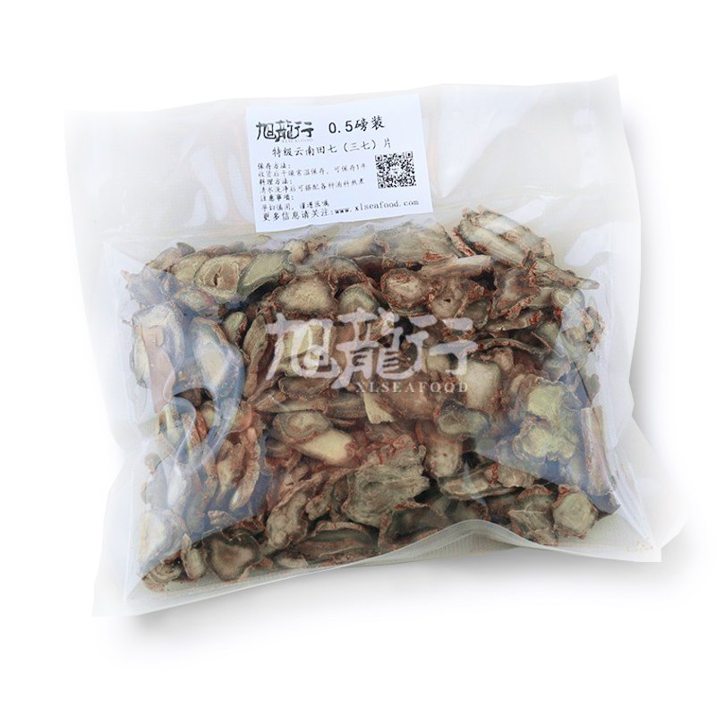 旭龙行 中国云南田七三七片 散风驱热 清肝明目 特级 8oz（0.5lb） 