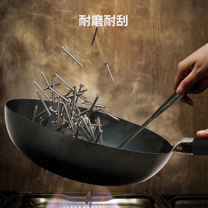 臻三环宗师铁锅   正宗章丘铁锅手工熟铁锅  无涂层 轻油少烟 30/32/34/36cm