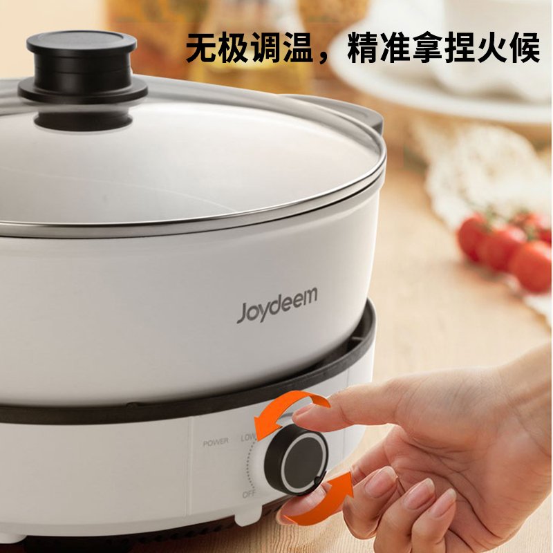 【下架不再补货】Joydeem 家用鸳鸯电火锅JD-DHG5A 一锅两味 分体易清洗 5L