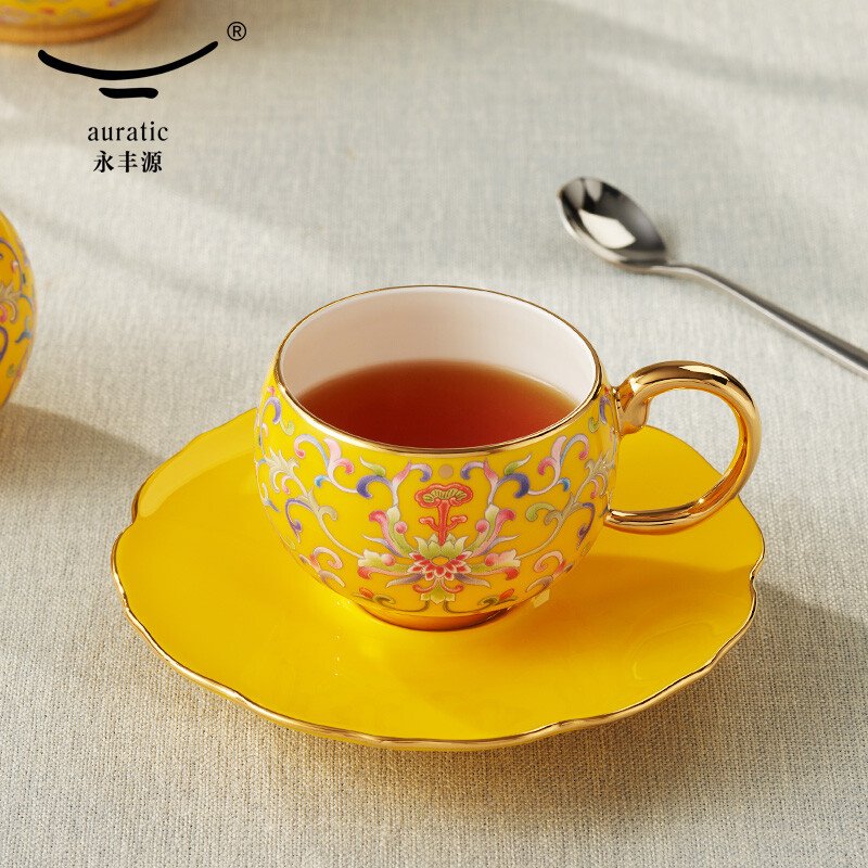 【中国直邮，时效10-15天】Auratic 国瓷永丰源新宫廷瓷4头杯（180ml）