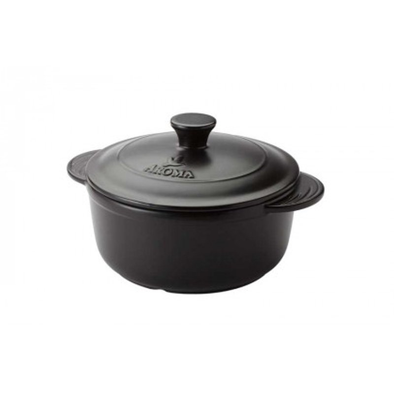 Aroma圆形双耳带盖烤肉锅养生小炖锅ADC-104 安全耐用 四色可选  3.78L