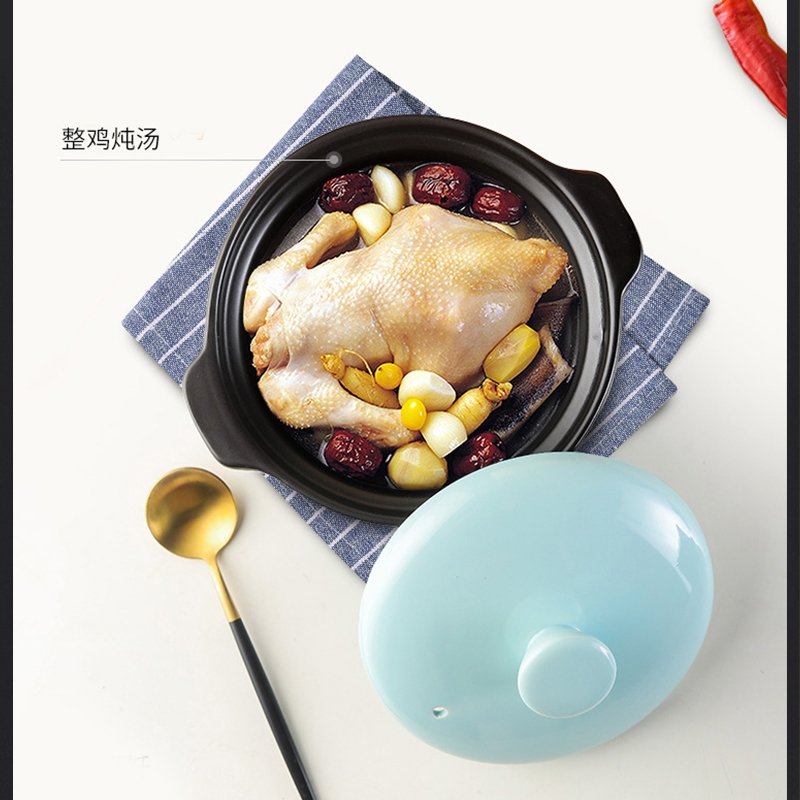 Songfa 松发陶瓷砂锅品鲜养味煲 SF-0204 天然优质陶瓷 高效锁温 4L 
