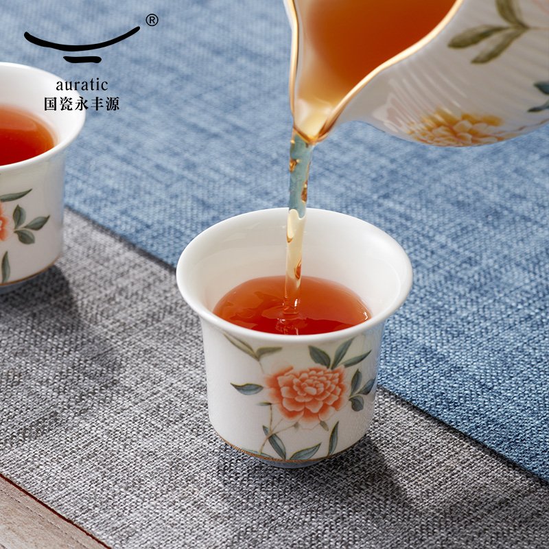 【中国直邮，时效10-15天】Auratic国瓷永丰源月亮时光36头茶具整套功夫茶具套装（10人位）
