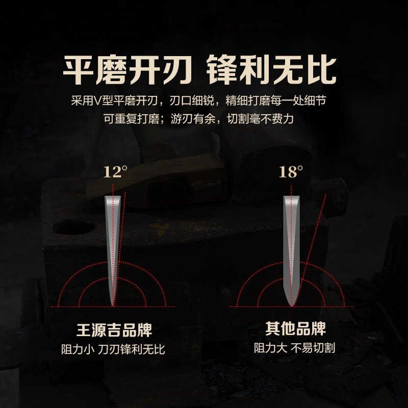 【轻盈切片刀】王源吉 厨房切片刀  菜刀 家用刀具 切菜切肉两用刀 轻盈锋利