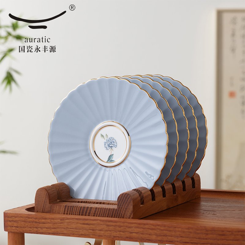 【中国直邮，时效10-15天】Auratic 国瓷永丰源月亮时光18头茶咖具