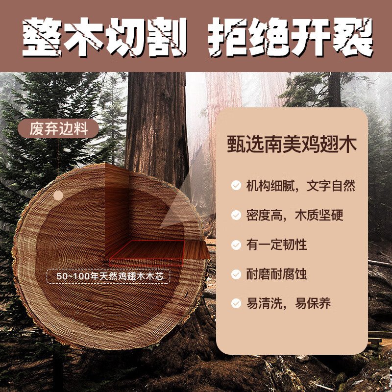 【中国直邮，时效8-20天】Suncha双枪家用鸡翅木加长柄锅铲 不粘锅专用 炒菜铲无漆原木铲可煎可炒-加长款39cm