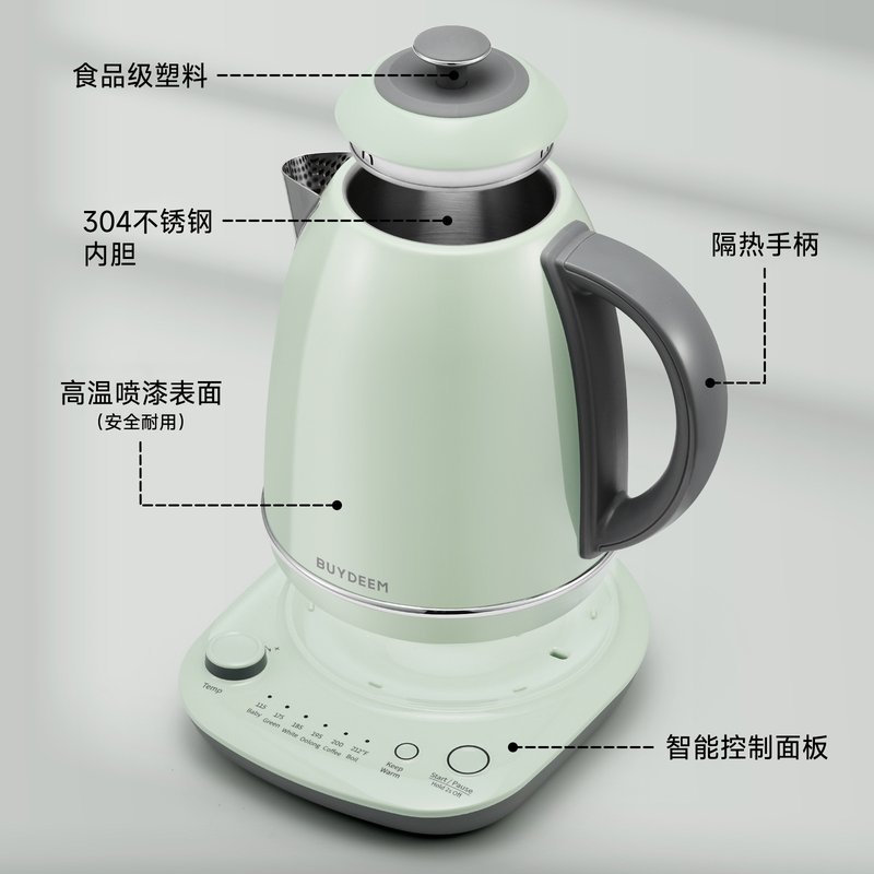 Buydeem北鼎电热水壶K740 家用大容量不锈钢热水壶 保温热水壶 1.7L