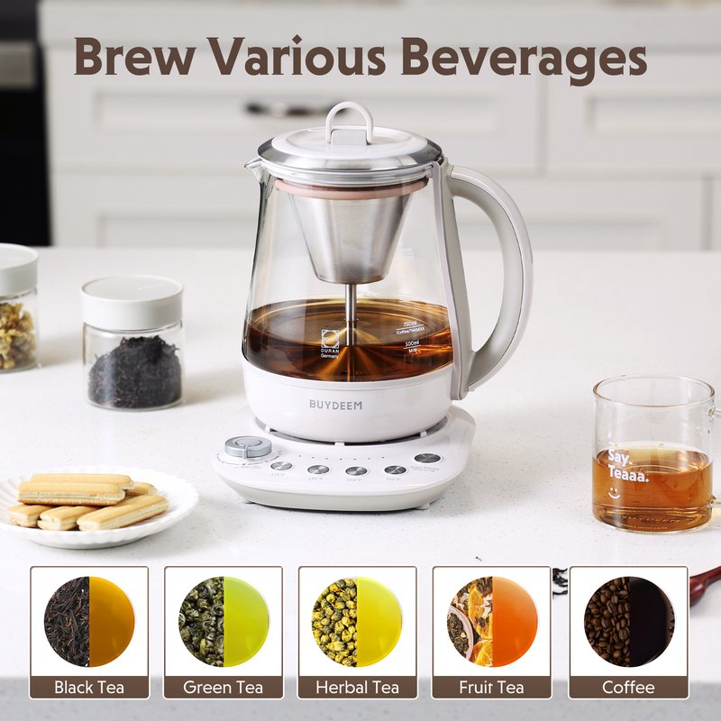 Buydeem北鼎萃茶养生壶 1.5L专业萃取煮茶器 多功能泡茶壶 K156