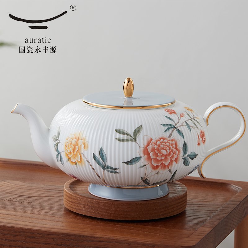 【中国直邮，时效10-15天】Auratic 国瓷永丰源月亮时光18头茶咖具
