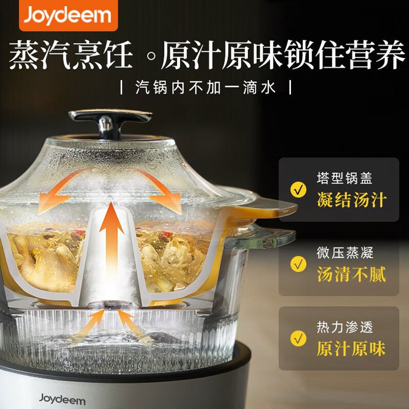 【下架不再补货】Joydeem电汽锅 多功能蒸汽锅  电蒸锅电炖锅煮锅 隔水炖盅 JD-ZQG9099
