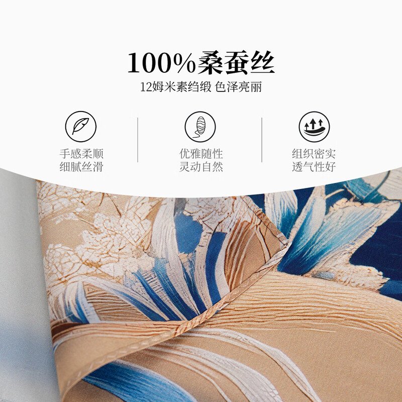 【中国直邮，时效8-20天】万事利×故宫文化新款真丝丝巾披肩桑蚕丝长巾十二花神赋-清平调 175cm*50cm