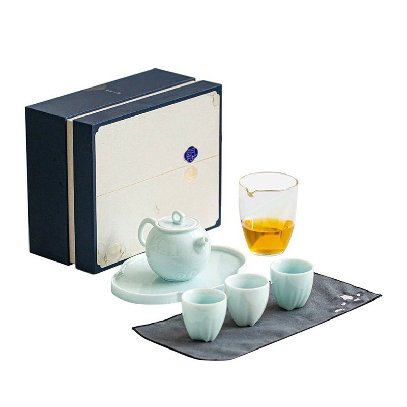 【缺货】北溪堂·月上海棠茶具套装 一壶三杯 礼盒包装 送礼首选