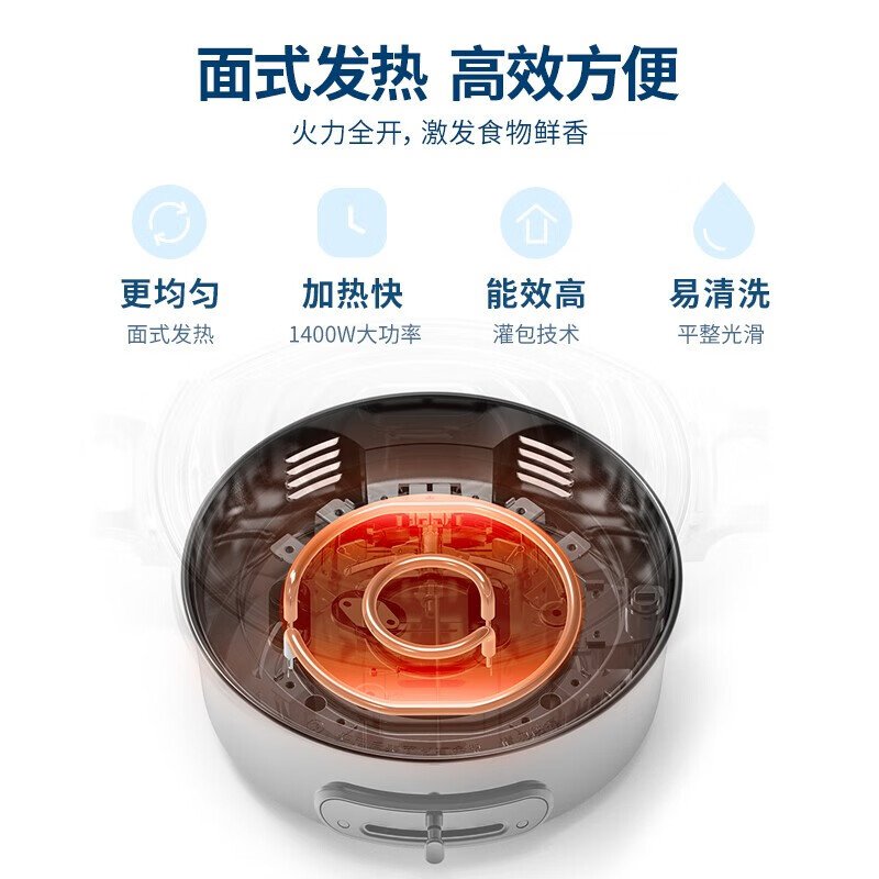 Joydeem 电火锅家用分体式电煮锅烤涮一体多功能电炒锅电烧烤料理锅  3.5L电煮锅 JD-HG3706W（全家福版）