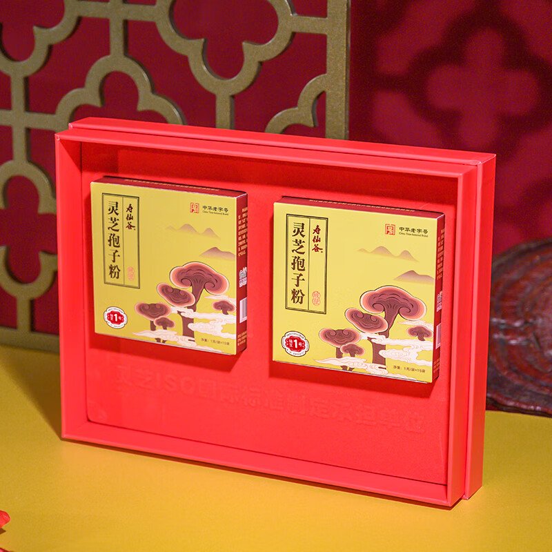 【中国直邮，时效7-15天】寿仙谷 破壁灵芝孢子粉 营养保健滋补品 用于虚劳体弱 咳嗽气喘 失眠多梦 1克/包 30包礼盒