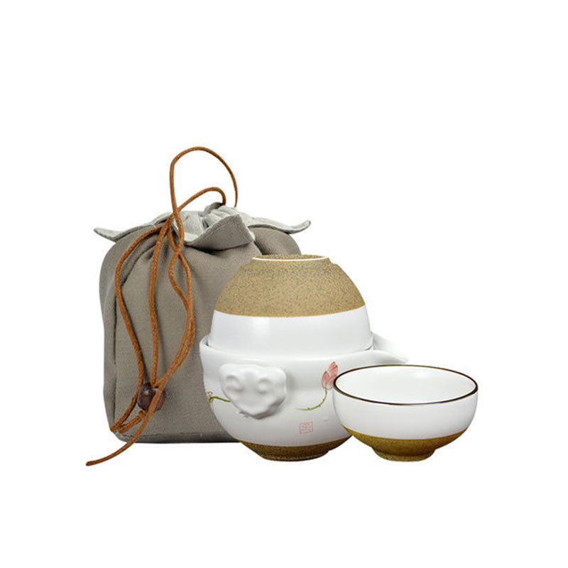【中国直邮，时效10-15天】正山堂 沐荼 快客杯 茶具套装 便携式旅行茶具小套装随身户外露营快客杯  900205