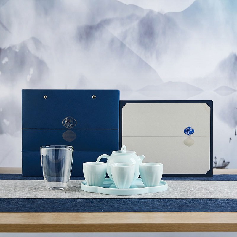 【缺货】北溪堂·月上海棠茶具套装 一壶三杯 礼盒包装 送礼首选