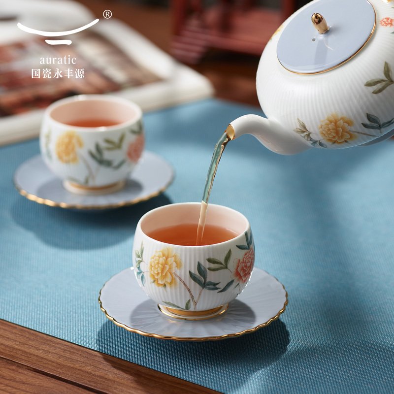 【中国直邮，时效10-15天】Auratic 国瓷永丰源月亮时光6头茶具（2人位）