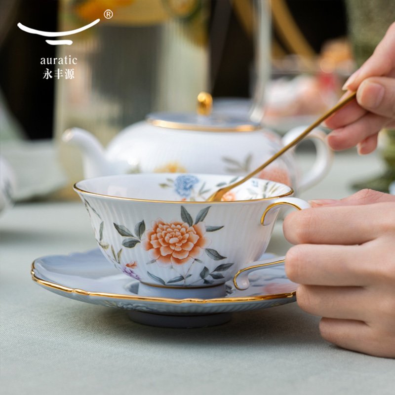 【中国直邮，时效10-15天】Auratic 国瓷永丰源月亮时光9头西式下午茶套具（2人位）