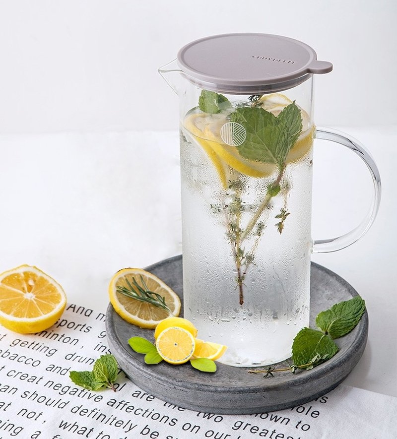 【包邮】Buydeem北鼎 玻璃凉水壶Glass-Jug 耐高温果汁壶带柄 大容量冷水壶 家用水具 1200ml