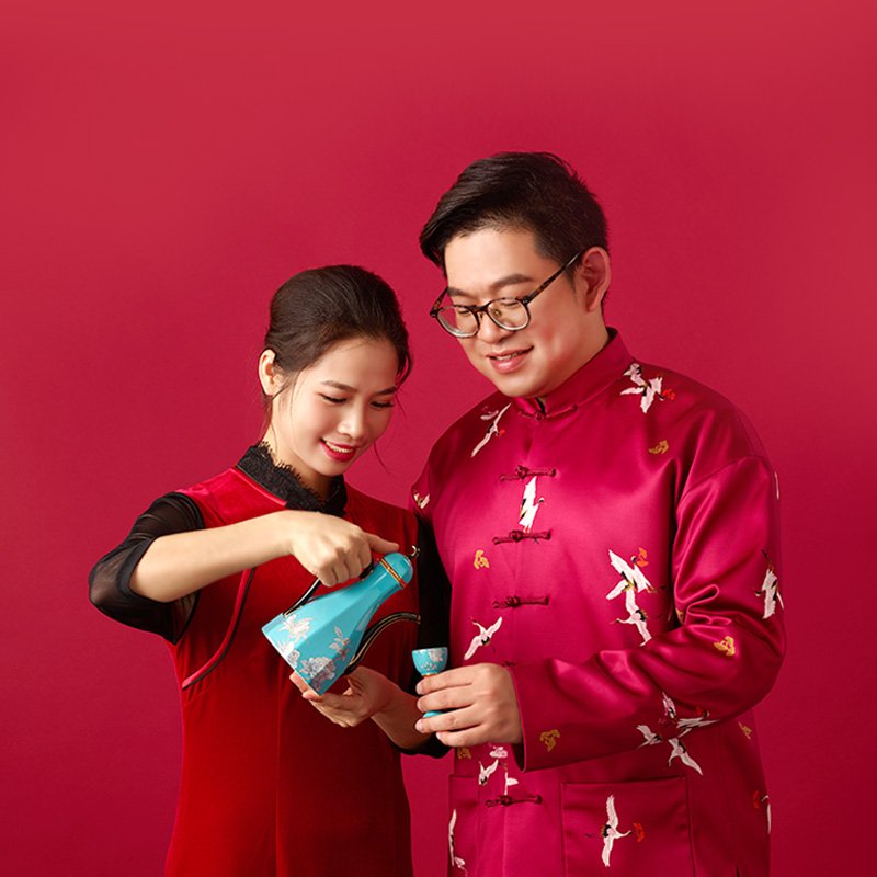 【中国直邮，时效10-15天】Auratic 国瓷永丰源水墨牡丹12头酒具（380ml）