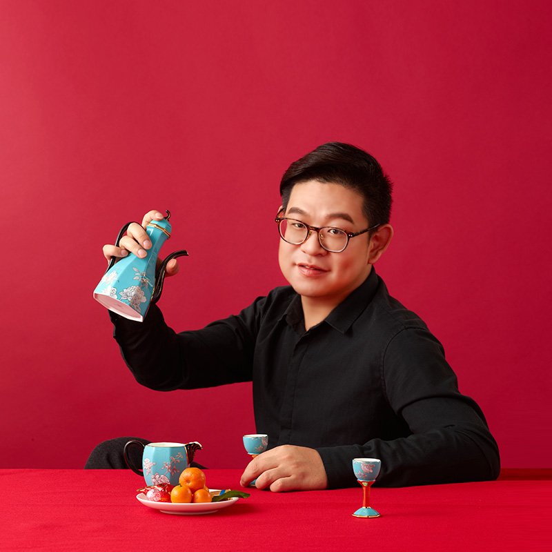 【中国直邮，时效10-15天】Auratic 国瓷永丰源水墨牡丹12头酒具（380ml）