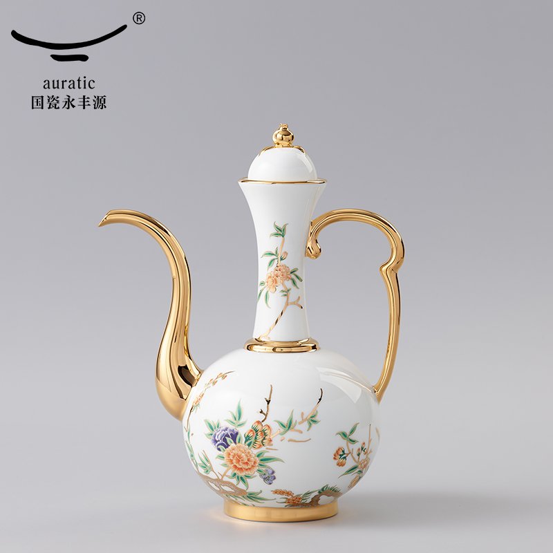 【中国直邮，时效10-15天】Auratic 国瓷永丰源夫人瓷-石榴家园10头酒具