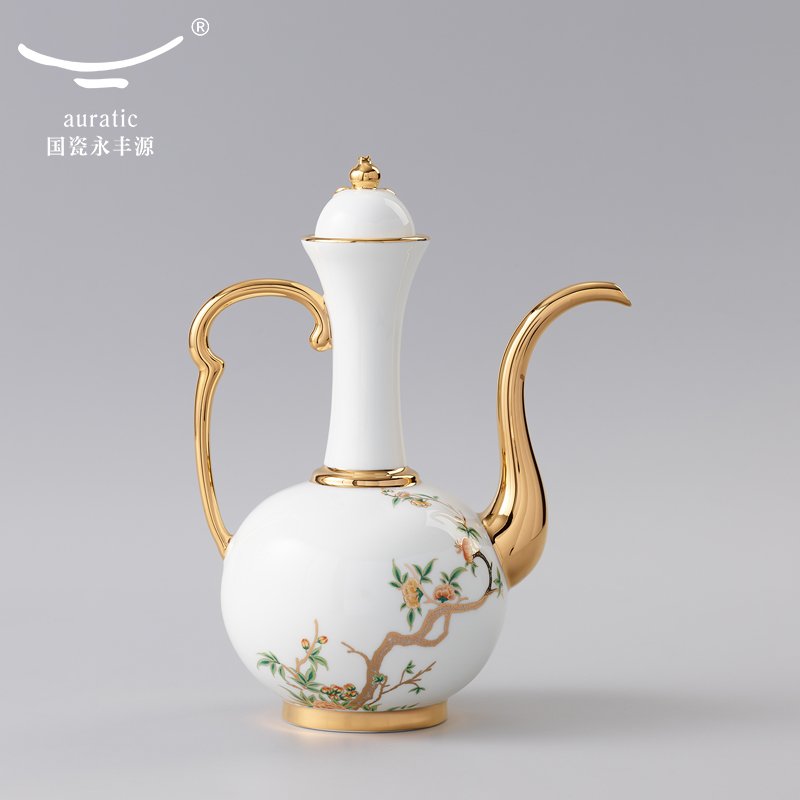 【中国直邮，时效10-15天】Auratic 国瓷永丰源夫人瓷-石榴家园10头酒具
