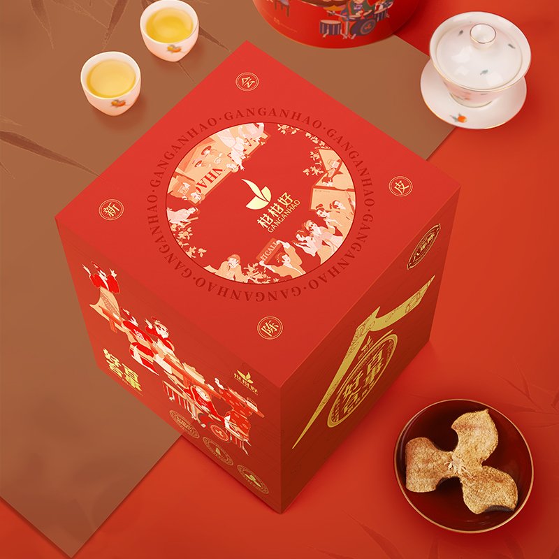 【中国直邮，时效5-12天】柑柑好 广东新会陈皮好合系列八年陈皮罐装200克礼盒装