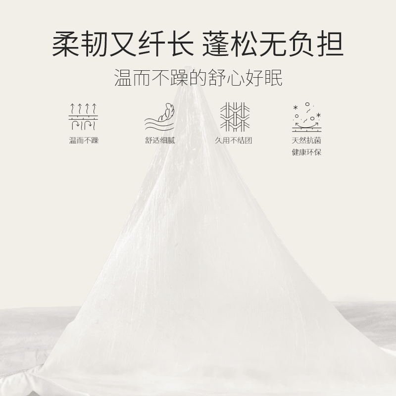 【中国直邮，时效6-10个工作日】Lullabuy桑蚕丝被子 100%纯桑蚕丝被芯 白色 King Size/Queen Size/Double Size/Twin Size