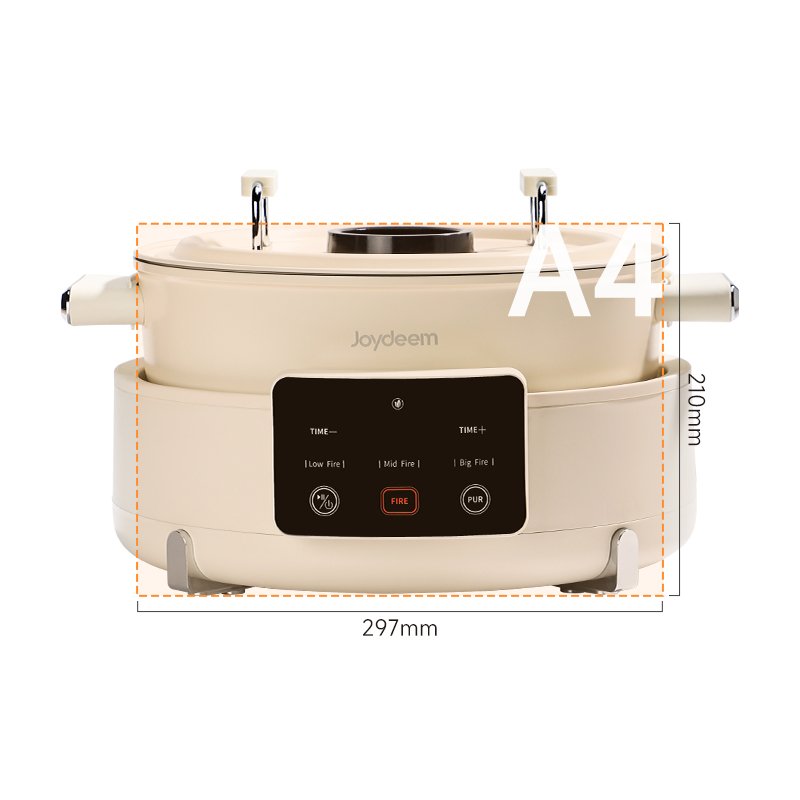 Joydeem去味无烟电火锅 DHG-B550 家用分体式鸳鸯火锅 涮煮一体电煮锅 5.5L大容量 
