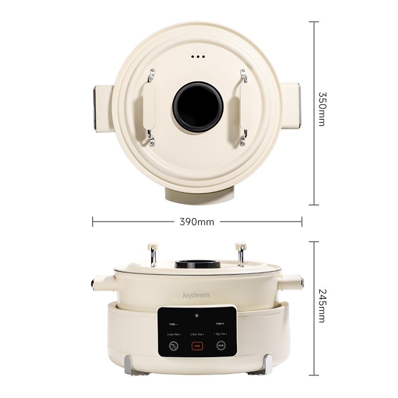 Joydeem去味无烟电火锅 DHG-B550 家用分体式鸳鸯火锅 涮煮一体电煮锅 5.5L大容量 