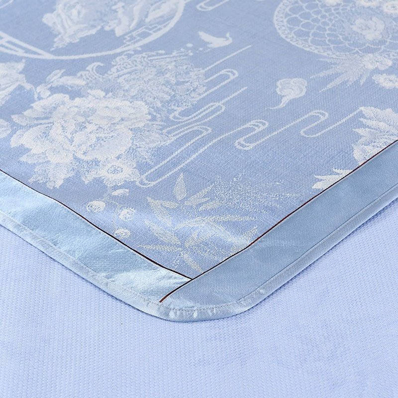富安娜（FUANNA）床上用品夏天凉席子三件套/忆江南/冰丝提花席