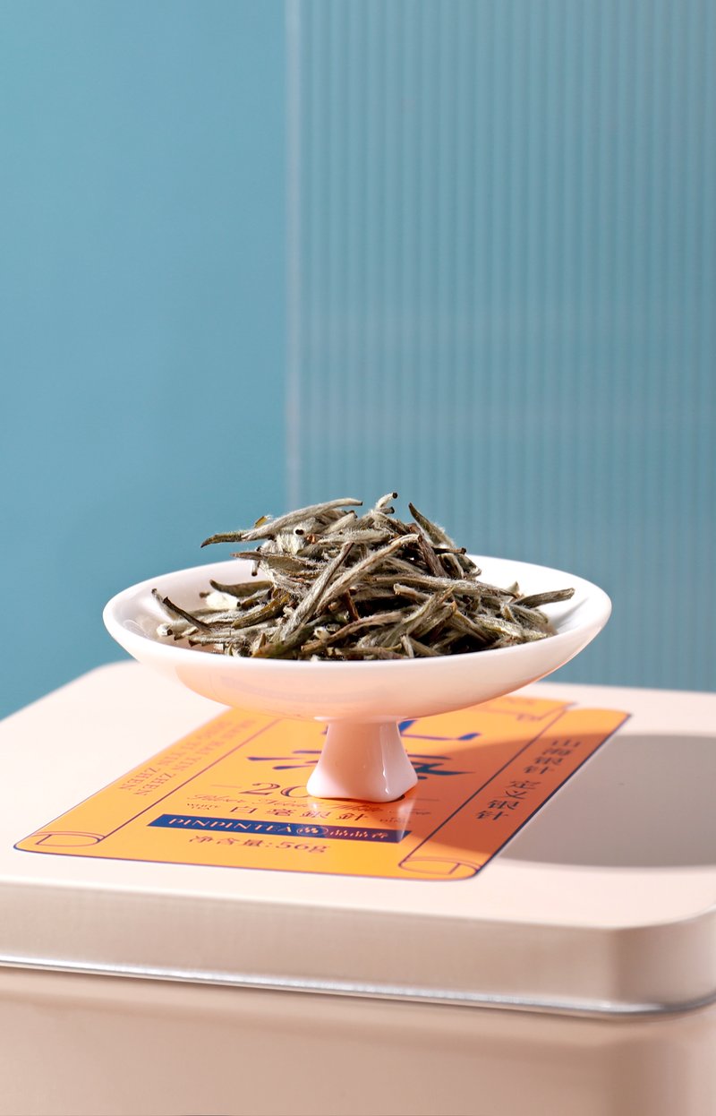 品品香茶叶 福鼎白茶2020原料明前白毫银针 精美礼盒装（112g）