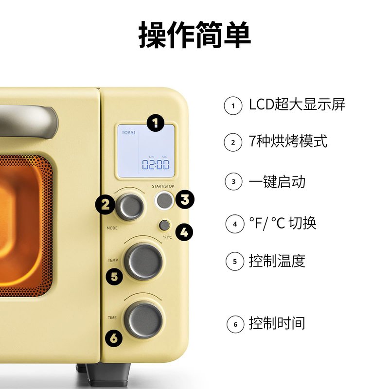 Buydeem北鼎家用电烤箱 多功能Mini小烤箱 纯烤箱 双色可选 小巧不占地 11.5L T10