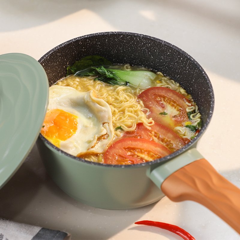 Amercook阿米尔 森林之花系列麦饭石不粘锅奶锅电磁炉燃气通用 18cm奶锅